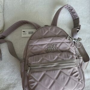 Steve Madden Quilted Dusty Rose Mini Backpack